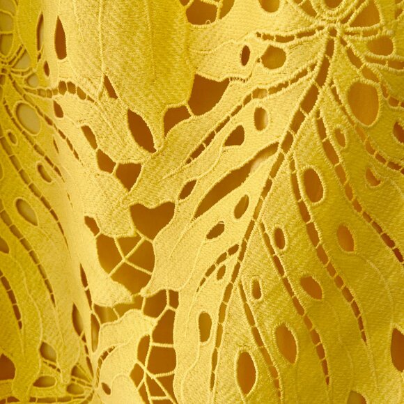 BANANA REPUBLIC Yellow Lace Dress - Size 4 - Picture 3 of 5